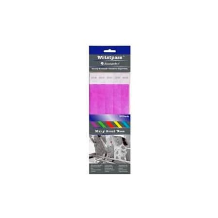Baumgartens Baumgartens Wristpass Security Wrist Bands, 10" x 3/4", Purple, 100 Bands/Pack 85014